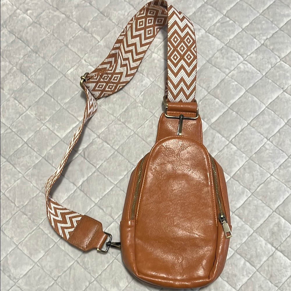 Brown Leather Crossbody Bag